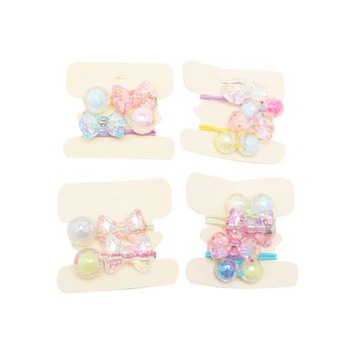 Set de ligas para cabello miniso monos transparentes con puntitos 2 pzas. -  Miniso