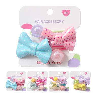 Liga infantil para cabello moños con puntitos (2pzs) -  Miniso