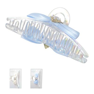 Pinza para cabello transparente con moño y corazón -  Miniso