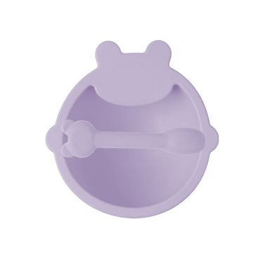 Cuenco y cuchara de silicona serie candy color (osito) (púrpura) -  Miniso