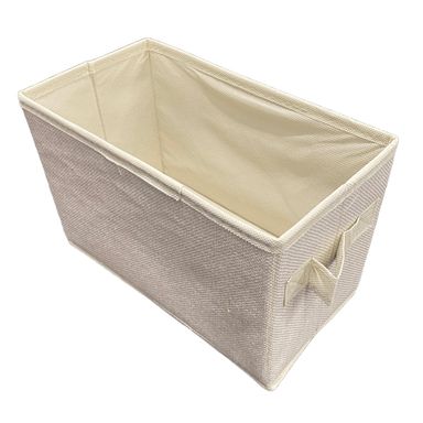 Organizador de tela de lino sintético pequeña beige -  Miniso