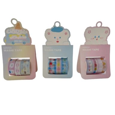 Cinta adhesiva de la serie sparkling ice de hoho bear 3 modelos surtidos 4cm - Miniso