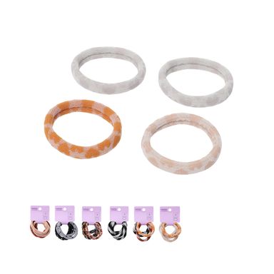 Set de ligas para cabello multiprint 4 pzas -  Miniso