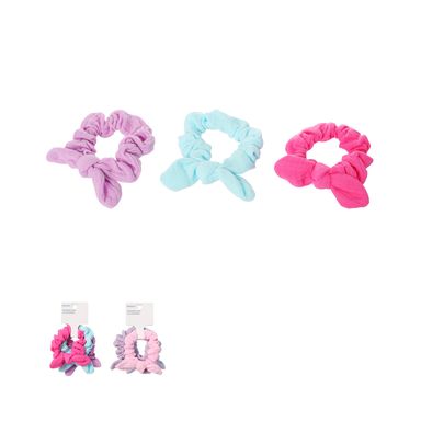 Set de ligas para cabello miniso neutral tela gasa orejitas 3 pzas. -  Miniso