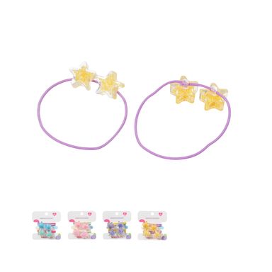 Set de ligas para cabello miniso estrellitas glitter 2 pzas. -  Miniso