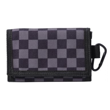 Cartera deportiva de tela con cierre de velcro diseño cuadros azul y azul -  Miniso