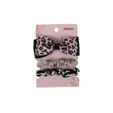 Set de accesorios para cabello animal print 3 pzas. -  Miniso