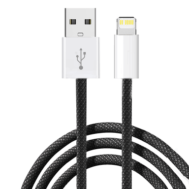 Cable de carga usb a lightning trenzado negro miniso -  Miniso