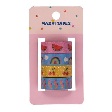 Adhesivo set de washi tape de frutas de colores 4 rollos serie miniso -  Miniso