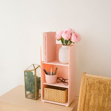 Organizador de plástico de 3 niveles rosa -  Miniso