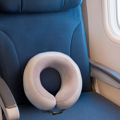 Almohada cervical de espuma viscoelástica ajustable y compacta gris -  Miniso