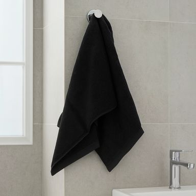 Toalla de baño miniso serie black and white 100% algodón negro -  Black & White