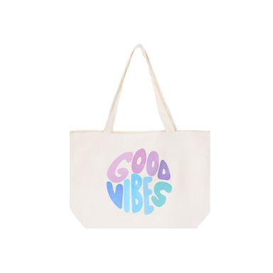 Bolsa de compras con letras divertidas (blanca) -  Miniso