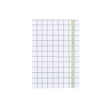 Libreta A5 de tapa dura con banda 80 hojas blanco serie black & white -  Black & White