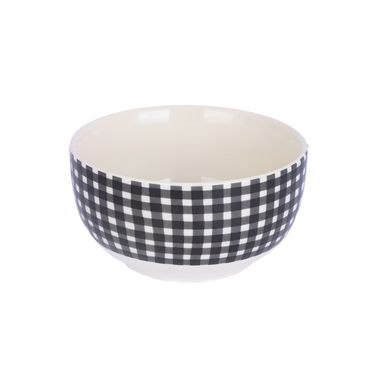 Bowl de cerámica black & white de 500 ml cuadriculado -  Black & White