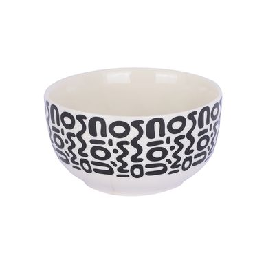 Bowl de cerámica black & white de 500 ml rayas -  Black & White