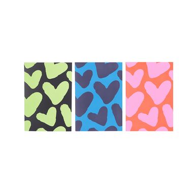 Set de libretas encuadernados con cosido 32 hojas de 3 piezas serie black & white -  Black & White