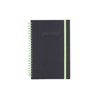 Cuaderno a4 con banda de alambre 100 hojas negro serie black & white -  Black & White