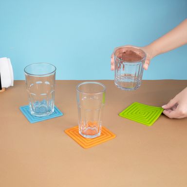 Posavasos cuadrados colección colorful 3 uds -  Miniso