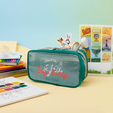 Cartuchera de malla con doble cremallera bugs bunny verde serie looney tunes -  Looney Tunes