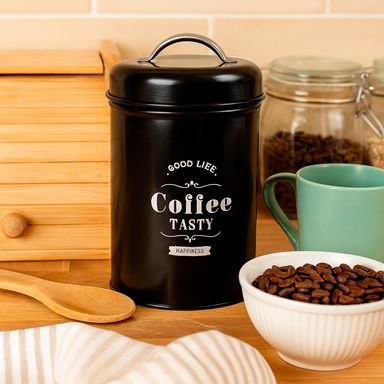 Taper de almacenamiento serie black & white de 1300 ml negro -  Black & White