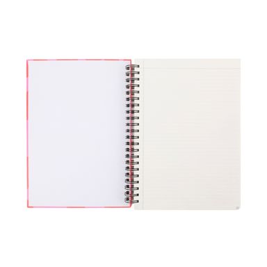Cuaderno a4 con banda de alambre 100 hojas corazón rosa serie black & white -  Black & White