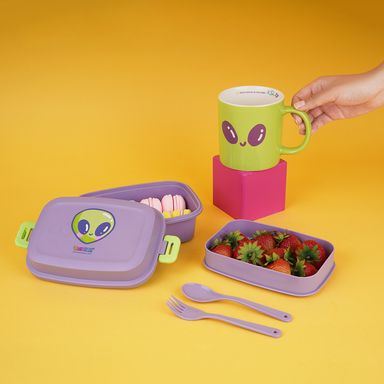Taza de cerámica con asa de la colección vb alien 440 ml verde -  Vania Bachur