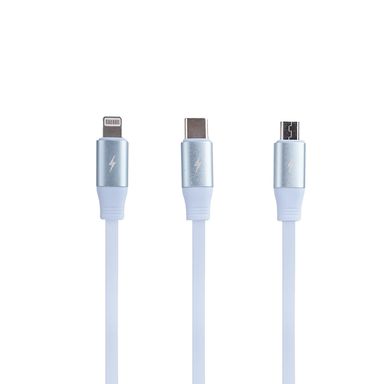 Cable de carga lightning retractil tres en uno miniso -  Miniso