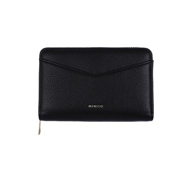 Cartera para mujer mediana miniso diseño de sobre negro -  Miniso