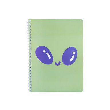 Libreta a4 encuadernado con alambre 100 hojas verde serie vb alien -  Vania Bachur