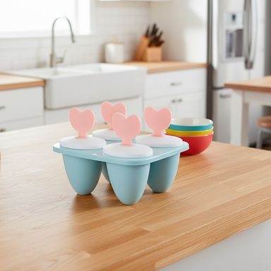 Molde para paletas de 4 rejillas en forma de corazón -  Miniso