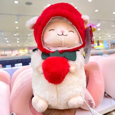 Peluche de cordero lamb baa series fresa 12cm x 15cm x 25cm -  Miniso
