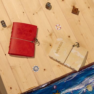 Cuaderno crema b6 pu libro de hojas sueltas con banda 80 hojas pdq serie one piece -  One Piece
