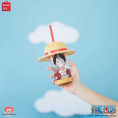 Tomatodo de plástico con sorbete y sombrero de la colección clasica de one piece 535 ml luffy -  One Piece