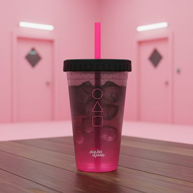 Tomatodo de plástico squid game con sorbete de 480 ml -  El Juego Del Calamar