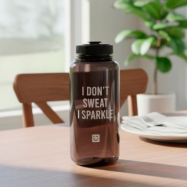 Tomatodo de plástico con asa de la colección black & white de 1150 ml negra -  Black & White