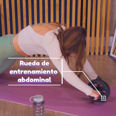 Rodillo de ejercicio abdominal sintético rosa peso máximo 100 kg -  Miniso