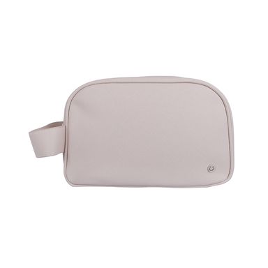 Cosmetiquera con asa sintética beige 25x10x15 cm -  Miniso