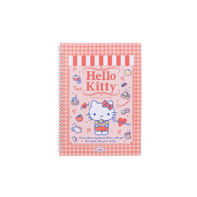 Libreta con espiral rosa 21x29.6 cm rayas 60 hojas hello kitty sanrio -  Sanrio