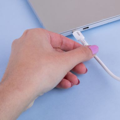 Cargador de carga rápida con cable tipo c a tipo c sintético blanco 1m 30 w -  Miniso