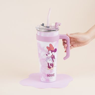Tomatodo con tapa y sorbete acero inoxidable rosa 1.6 L minnie mouse disney -  Disney