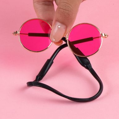 Lentes para mascotas tipo aviador metálicos ahumado rosa -  Miniso