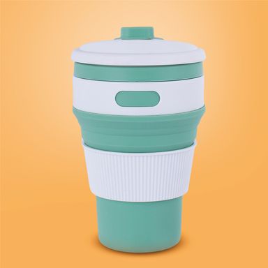 Tomatodo plegable silicona verde 350 ml -  Miniso