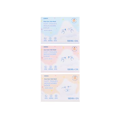 Paquete pañuelos desechables papel 3 piezas -  Miniso