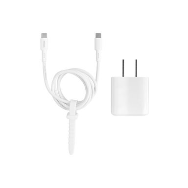 Cargador de carga rápida con cable tipo c a tipo c sintético blanco 1m 30 w -  Miniso