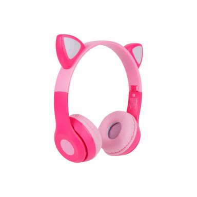Audífonos de vincha inalámbricos diseño con orejas de gato rosas b.t 5.0 -  Miniso
