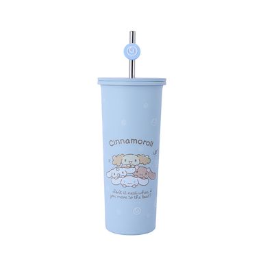 Tomatodo con tapa y sorbete acero inoxidable azul 800 ml cinnamoroll sanrio -  Sanrio