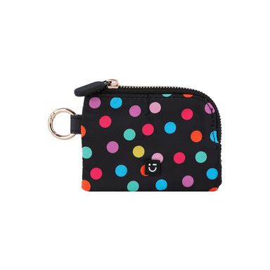 Monedero dots 100% poliéster negro 11.5x9x1.5 cm -  Miniso