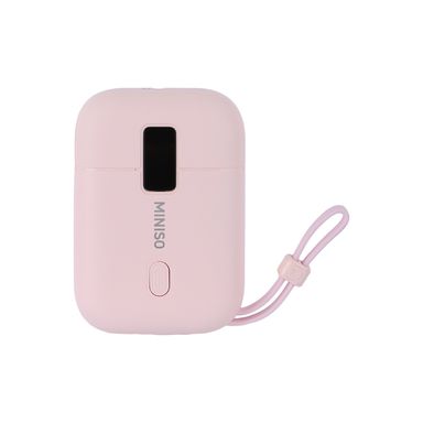Power bank con cable tipo c y lightning rosa 8.4x6x2.6 cm 9000 mah -  Miniso