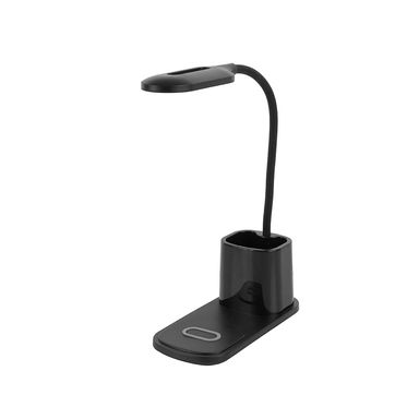 Lámpara de escritorio con base de carga inalámbrica sintética negra -  Miniso